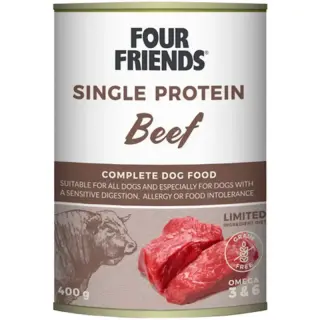 Produktfoto för FourFriends Dog Beef Våtfoder 400 g