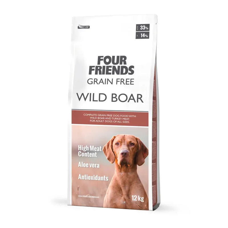 Alternativ bild 0 för FourFriends Dog Grain Free Wild Boar (12 kg)