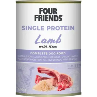 Produktfoto för FourFriends Dog Lamb & Rice Våtfoder 400 g
