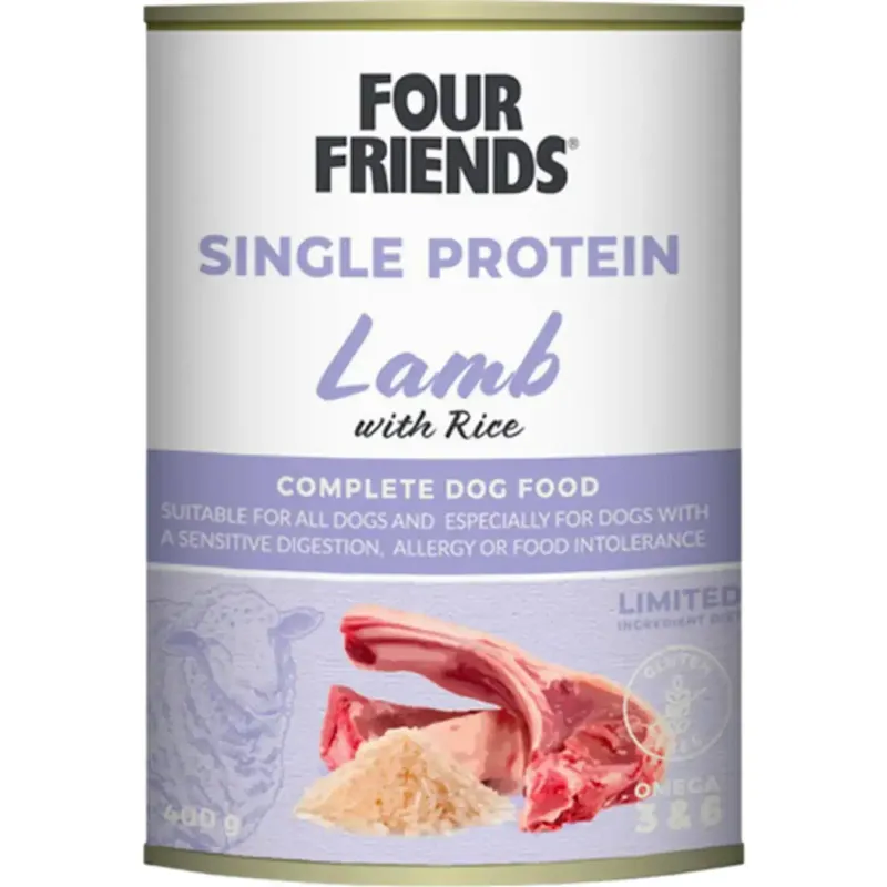 Bild 2 för FourFriends Dog Lamb & Rice Våtfoder 400 g