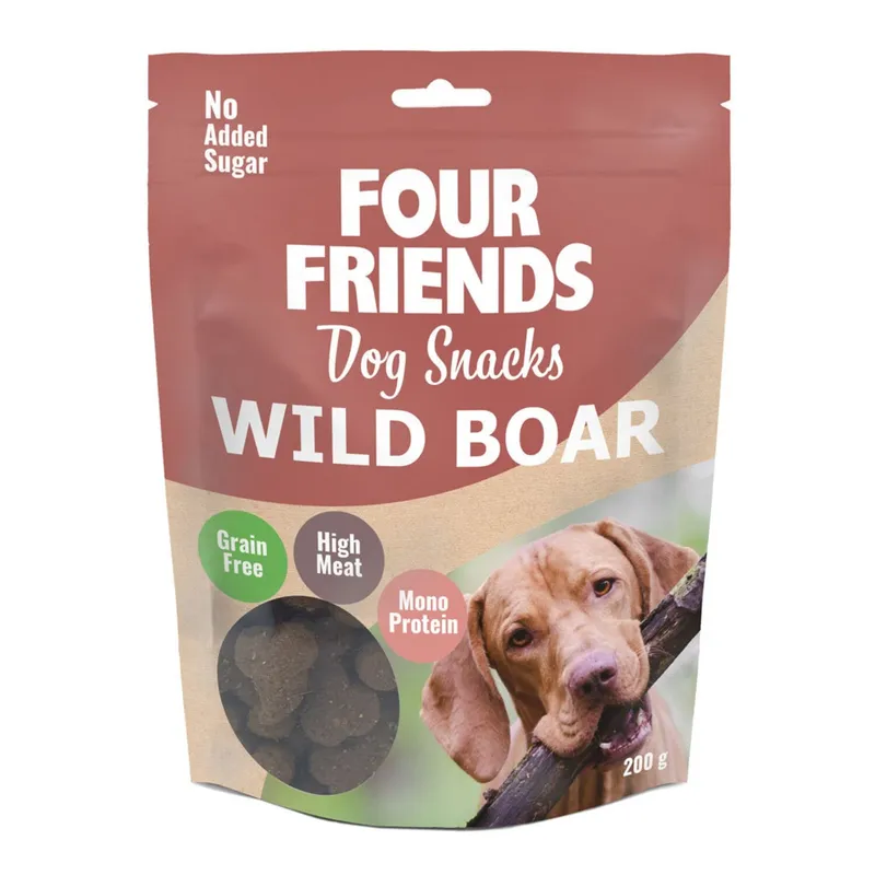 Bild 2 för FourFriends Dog Snacks Wild Boar 200 g