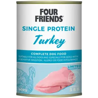 Produktfoto för FourFriends Dog Turkey Våtfoder 400 g