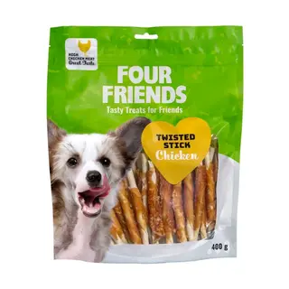 Produktfoto för FourFriends Dog Twisted STick Chicken 12,5 cm 40 st