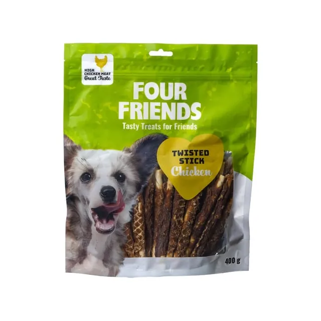 Alternativ bild 0 för FourFriends Dog Twisted STick Chicken 12,5 cm 40 st