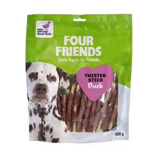 Produktfoto för FourFriends Dog Twisted STick Duck 12,5 cm 40 st