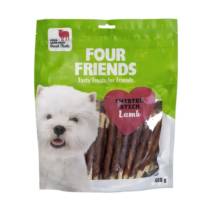 Bild 1 för FourFriends Dog Twisted STick Lamb 12,5 cm 40 st