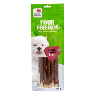 Produktfoto för FourFriends Dog Twisted Stick Lamb 25 cm (5-pack)