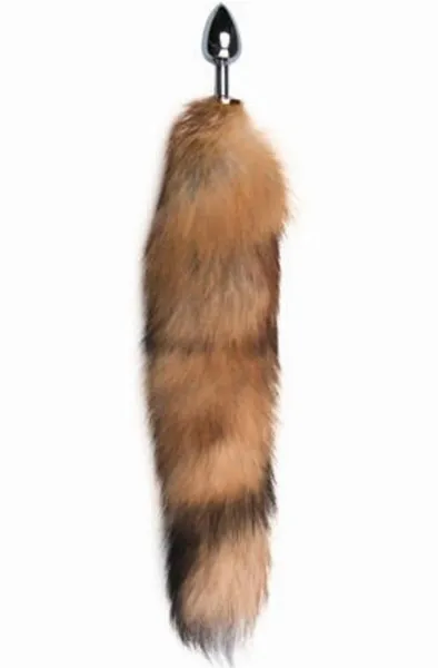 Bild 2 för Fox Tail Plug No. 1 Silver 42 cm Analplugg med svans