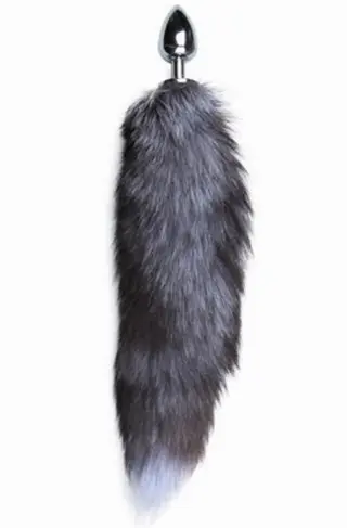 Produktfoto för Fox Tail Plug No.4 -Silver