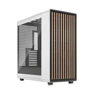 Produktfoto för Fractal Design North XL - Tower - utökad ATX - genomskinlig sidopanel (härdat glas) - ingen strömförsörjning (ATX) - kritvit - USB/Audio/Mic