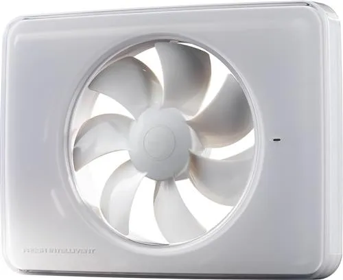 Alternativ bild 0 för FRESH Ventilator Intellivent® 2.0, hvid med flere funktioner for tids,- hastigheds- og fugtstyring. Max. 134 m³/h, ø105-130 mm, IP44.
