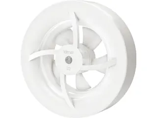 Produktfoto för FRESH Ventilator Klimat K7, 7 funktionsalternativ för kontinuerlig/manuell drift, självjusterande fuktgivare eller PIR-sensor. Luftvolym 40-110 m³/h.
