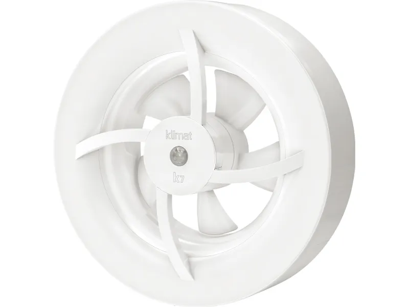 Alternativ bild 0 för FRESH Ventilator Klimat K7, 7 funktionsalternativ för kontinuerlig/manuell drift, självjusterande fuktgivare eller PIR-sensor. Luftvolym 40-110 m³/h.