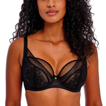 Alternativ bild 0 för Freya BH Sydnie Underwired High Apex Plunge Bra Svart J 70 Dam