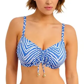 Produktfoto för Freya Fiji Falls Bralette Bikini Top Vit/Blå E 70 Dam