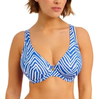 Produktfoto för Freya Fiji Falls High Apex Bikini Top Vit/Blå H 70 Dam