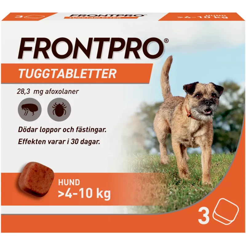 Bild 1 för FRONTPRO Tuggtabletter för hund M 4-10 kg 3 st 28,3 mg