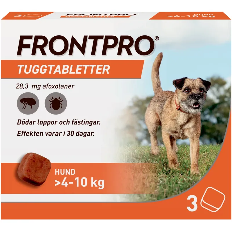 Bild 2 för FRONTPRO Tuggtabletter för hund M 4-10 kg 3 st 28,3 mg