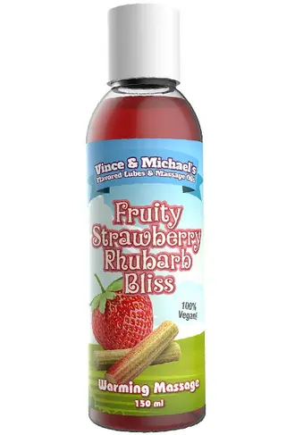 Produktfoto för Fruity Strawberry Rhubarb Bliss - Smaksatt massageolja