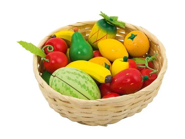 Alternativ bild 0 för Fruktkorg med frukter i trä 23