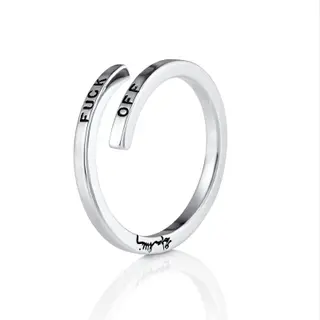 Produktfoto för Fuck Off With A Twist Ring Silver 15.00