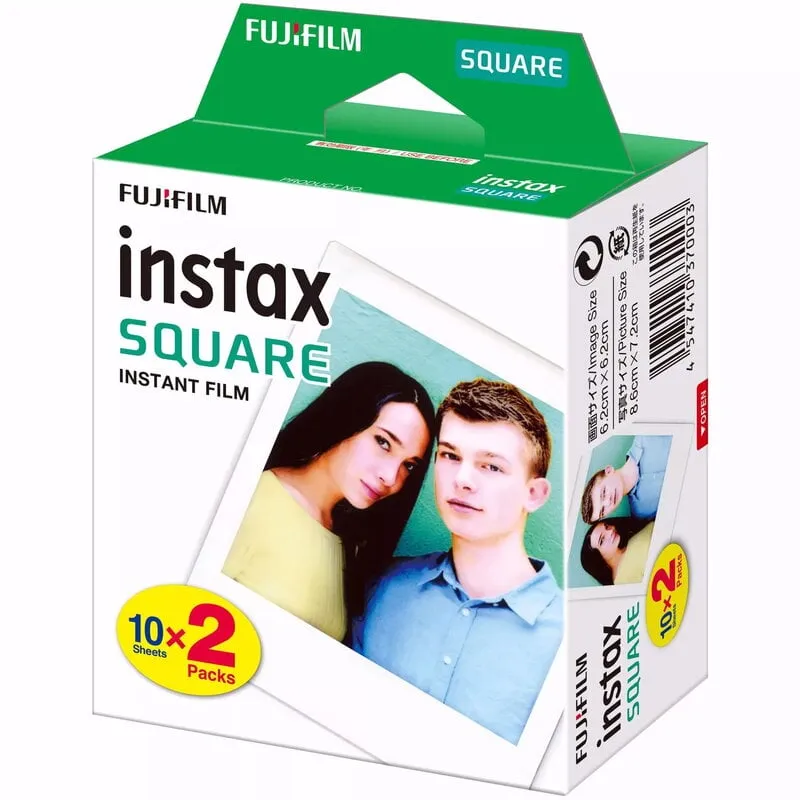 Alternativ bild 0 för Fujifilm Instax Square - Färgfilm för snabbframkallning - 10 exponeringar - 2 kassetter
