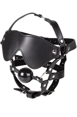 Produktfoto för Full Head Blindfold & Ball Gag Set