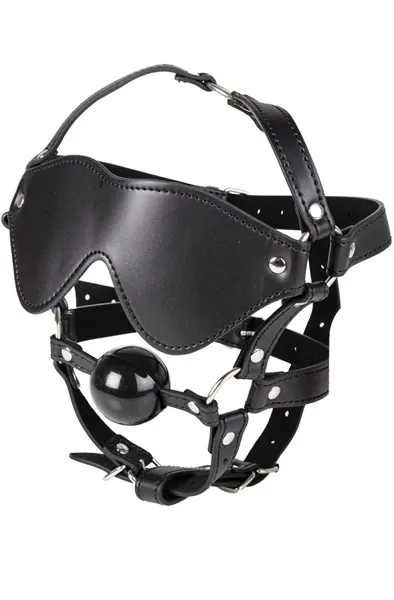 Bild 1 för Full Head Blindfold & Ball Gag Set