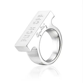 Produktfoto för Funky & Stars - Paparazzi Ring Silver 15.00 mm