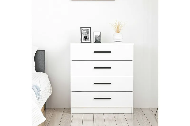 Bild 1 för FUNZI LIVING byr&aring; 85,m. 4 l&aring;dor - vit melamin