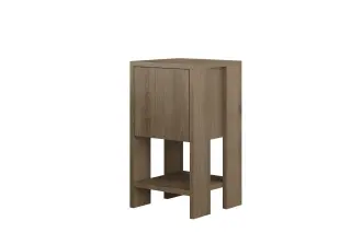 Produktfoto för FUNZI LIVING Ema s&auml;ngbord, m. 1 d&ouml;rr och 1 hylla - Hitit melamin (30x30)