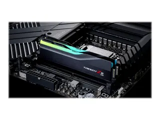 Produktfoto för G.Skill Trident Z5 RGB - DDR5 - sats - 32 GB: 2 x 16 GB - DIMM 288-pin - 6000 MHz / PC5-48000 - CL36 - 1.35 V - ej buffrad - icke ECC - mattsvart