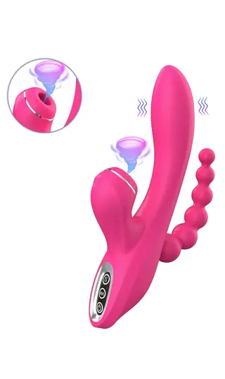 Produktfoto för G-spot Vibrator With Sucking & Anal Beads
