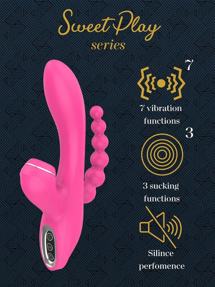 Bild 2 för G-spot Vibrator With Sucking & Anal Beads