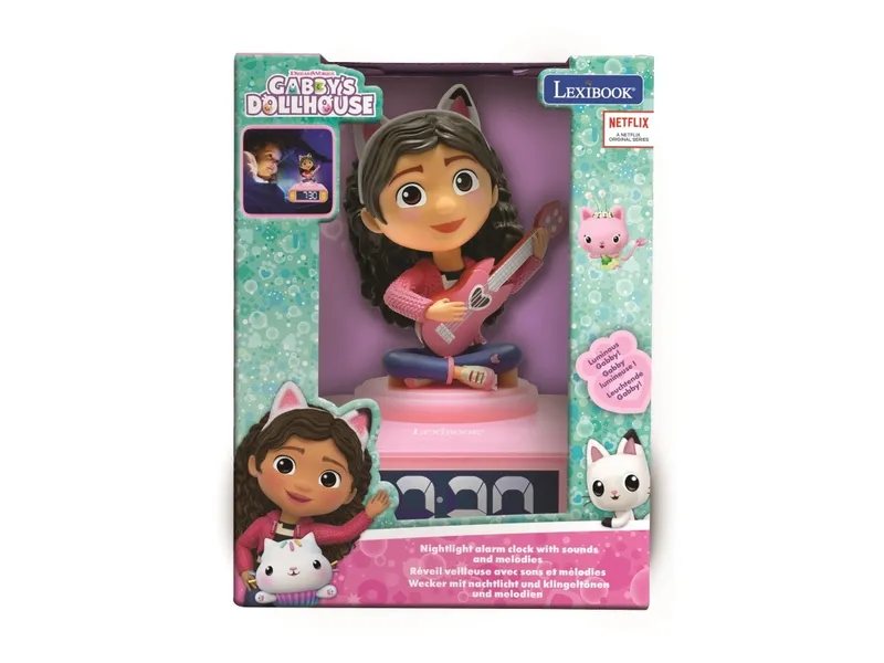 Alternativ bild 0 för Gabby Gabby’s Dollhouse Night Light Alarm Clock with Sounds