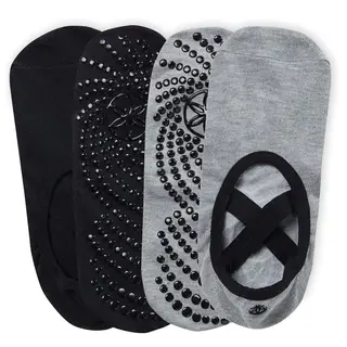 Produktfoto för Gaiam Grippy Yoga Socks Dovetail 2-Pack, Yogatillbehör