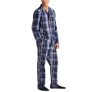 Produktfoto för Gant Check Pajama Set Shirt And Pants Blå bomull Small Herr