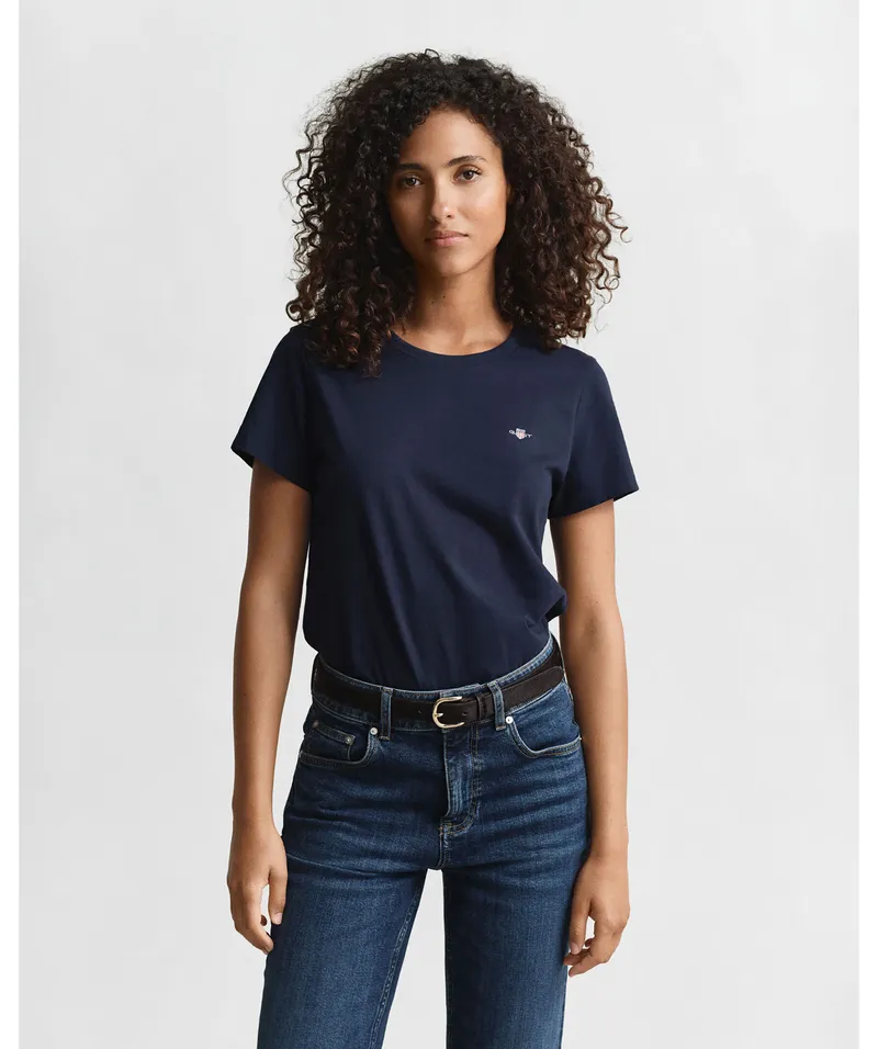 Bild 2 för GANT Reg Shield SS T-shirt EVENING BLUE XS