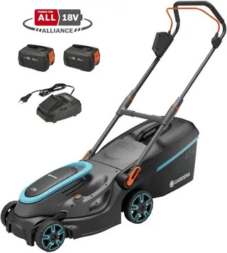 Produktfoto för GARDENA GRÄSKLIPPARE POWERMAX 37/18V P4A INKL BATTERI OCH LADDARE