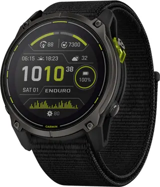 Produktfoto för Garmin Enduro 3, Crbn Gry DLC Ti w/Blk Sport Loop Band, EMEA Black