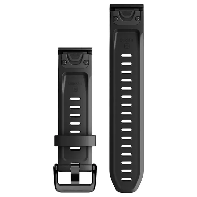Bild 2 för Garmin fenix 7S QuickFit Silikonband (20mm) - Svart