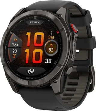 Produktfoto för Garmin fenix 8 Pro – 51 mm, AMOLED, Sapphire, Carbon DLC titanium with silicone band