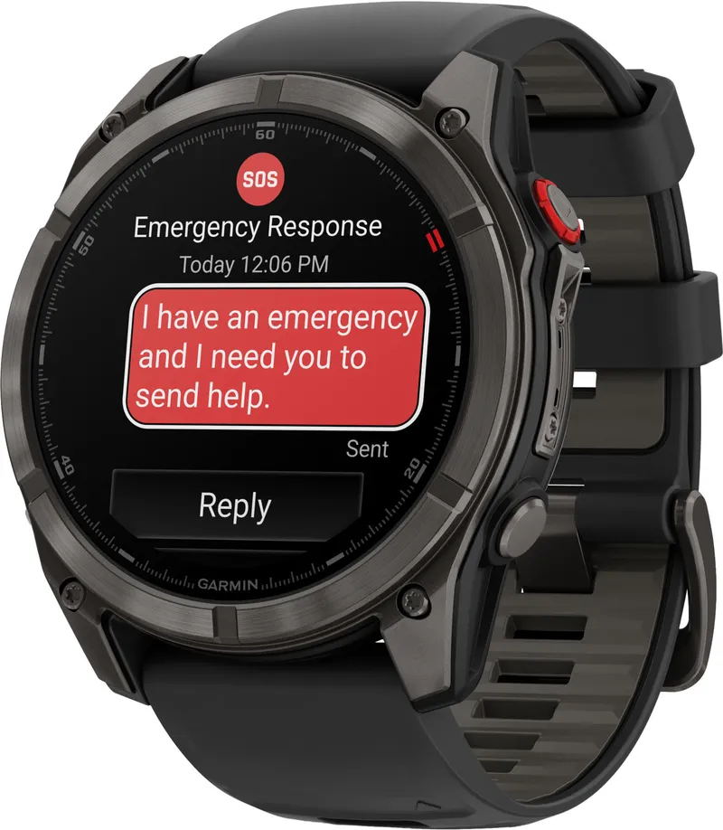 Bild 2 för Garmin fenix 8 Pro – 51 mm, AMOLED, Sapphire, Carbon DLC titanium with silicone band