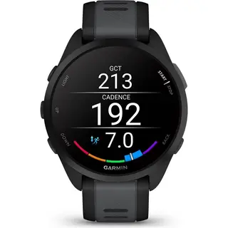 Produktfoto för Garmin Forerunner 165 Music - Svart - sportklocka med band - silikon - skiffergrå - handledsstorlek: 126-203 mm - display 1.2 - 4 GB - Bluetooth, ANT+ - 39 g