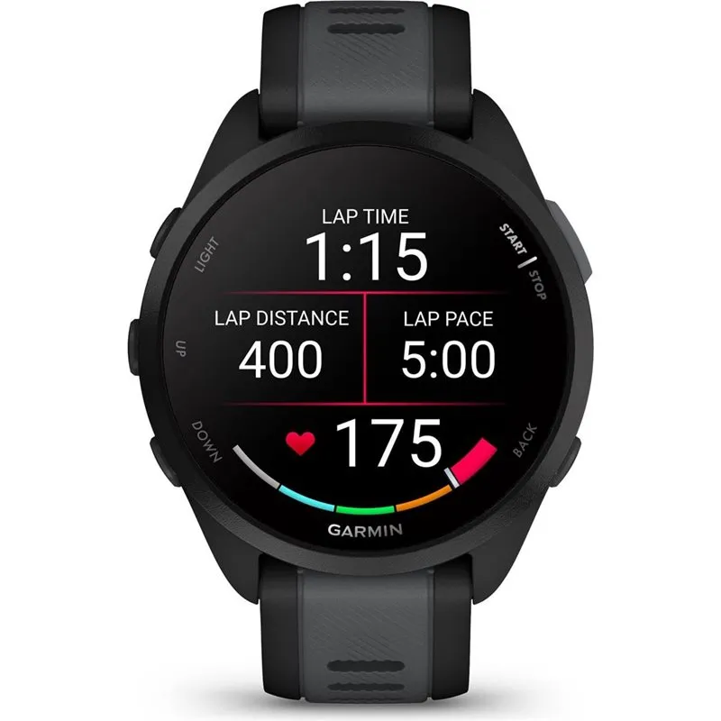 Bild 2 för Garmin Forerunner 165 Music - Svart - sportklocka med band - silikon - skiffergrå - handledsstorlek: 126-203 mm - display 1.2 - 4 GB - Bluetooth, ANT+ - 39 g