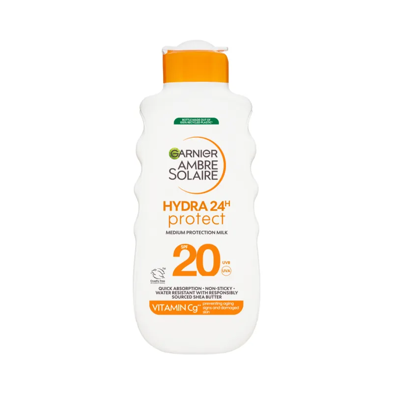 Bild 2 för Garnier Ambre Solaire Hydra 24H Protect Sun Protecting Milk SPF20 175 ml