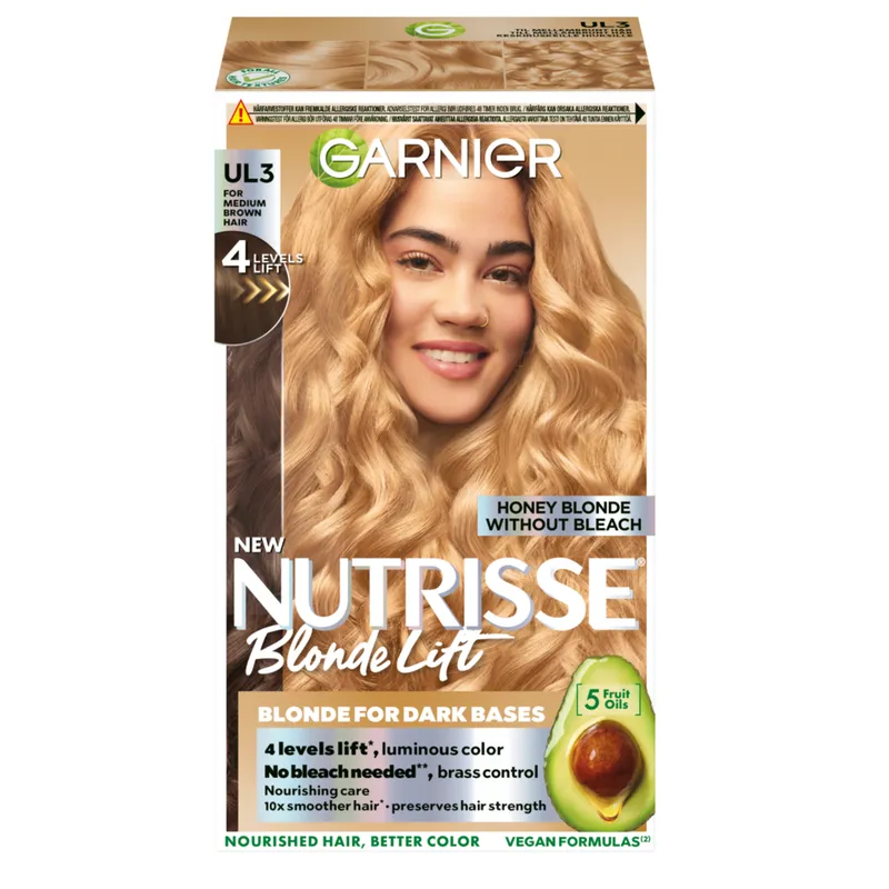 Bild 2 för Garnier Nutrisse Blonde Lift UL3 Honey Blonde Without Bleach - 1 pcs