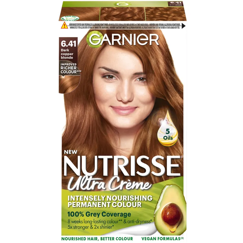 Bild 2 för Garnier Nutrisse Ultra Créme 6.41 Dark Copper Blonde