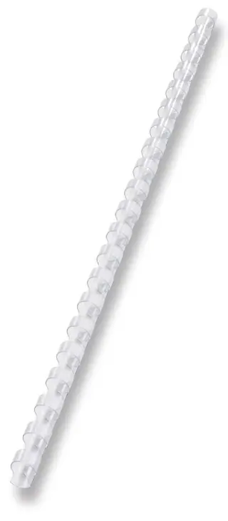 Produktfoto för GBC Plastspiral CombBind 14mm A4 21R Svart Vit - Plastic binding comb