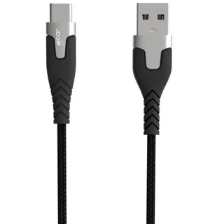 Produktfoto för GEAR Laddkabel PRO USB-A till USB-C 2.0 1.5m Svart Kevlarkabel med Metallkopplingar